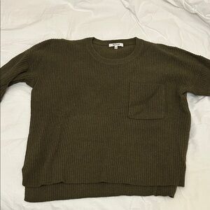 Madewell Olive Green Ribbed Sweater